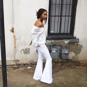 Free People Just Float on Flares in White